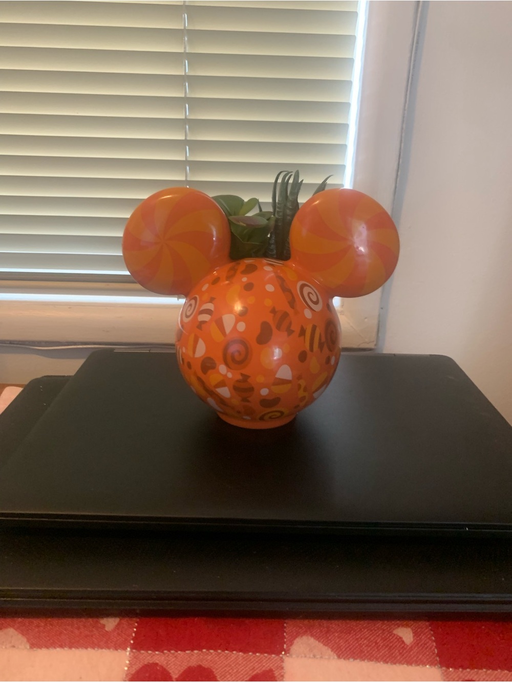 Disney Orange Mickey Ear Decorative Vase